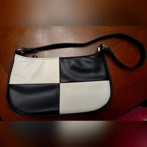 Foxblood Black and White Purse